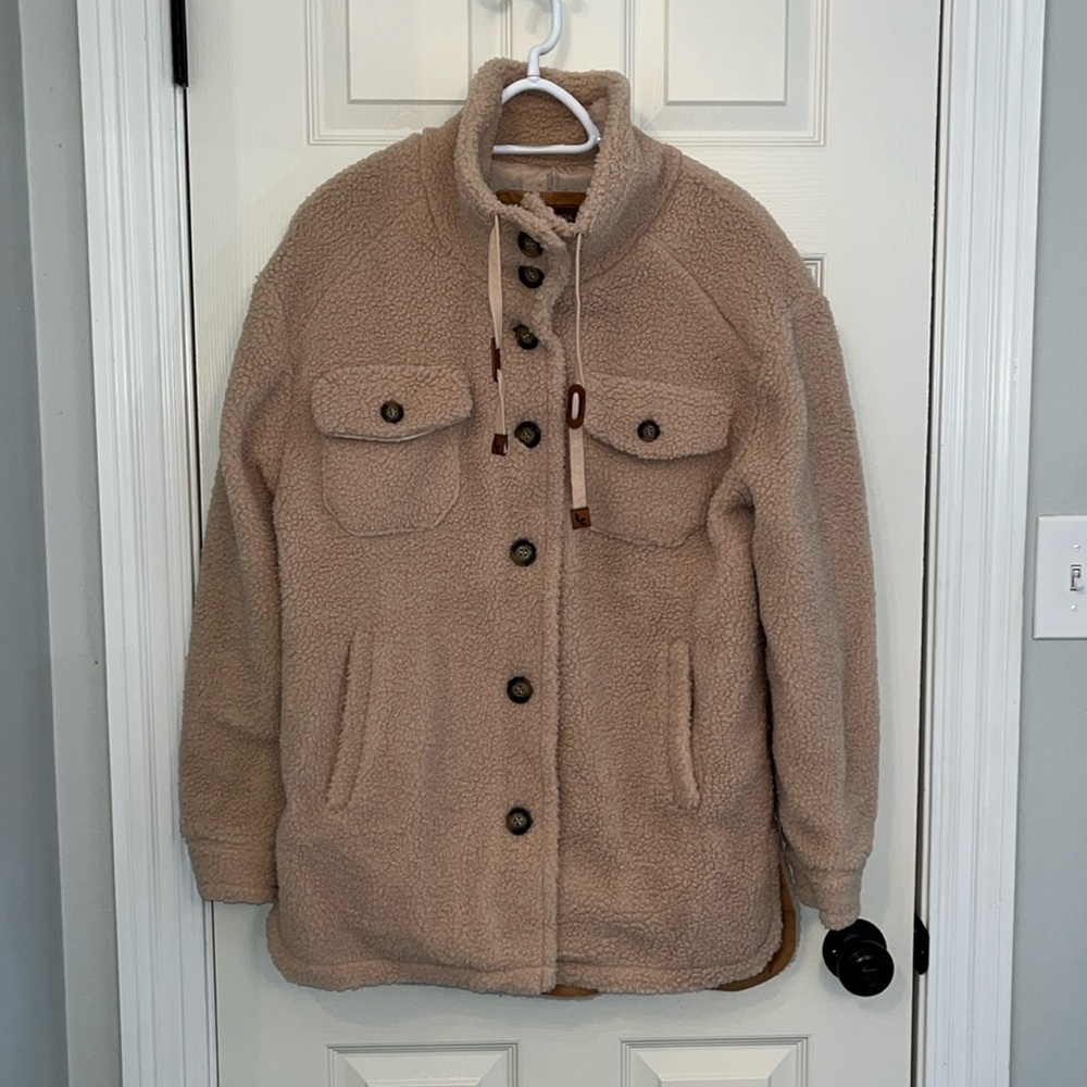 Koolaburra‎ by UGG Men’s Camel Sherpa Jacket Sz Extra Small Cozy Oversized Teddy